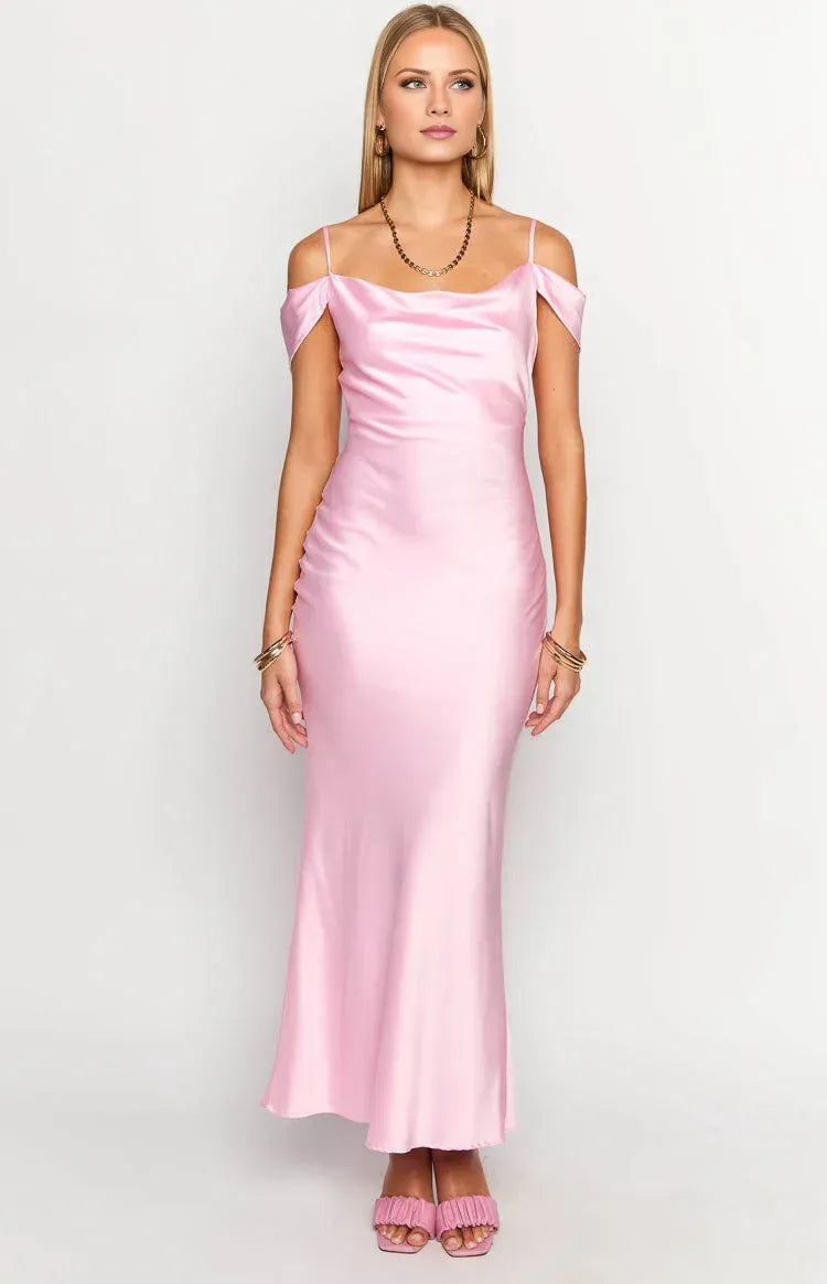 Graceful Stylish Refined Beautiful Timeless Elegant Satin Mermaid Sleeveless Long Prom Dress