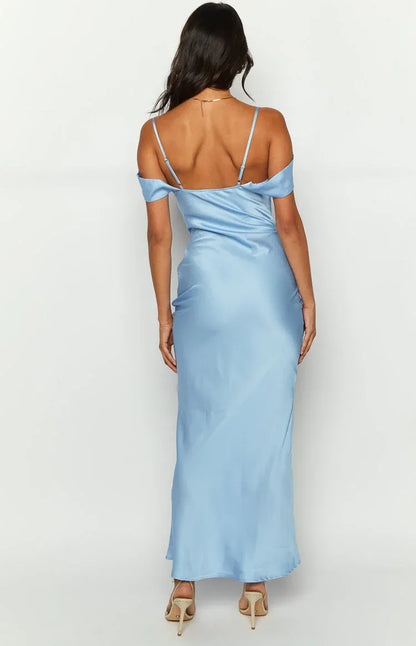 Graceful Stylish Refined Beautiful Timeless Elegant Satin Mermaid Sleeveless Long Prom Dress