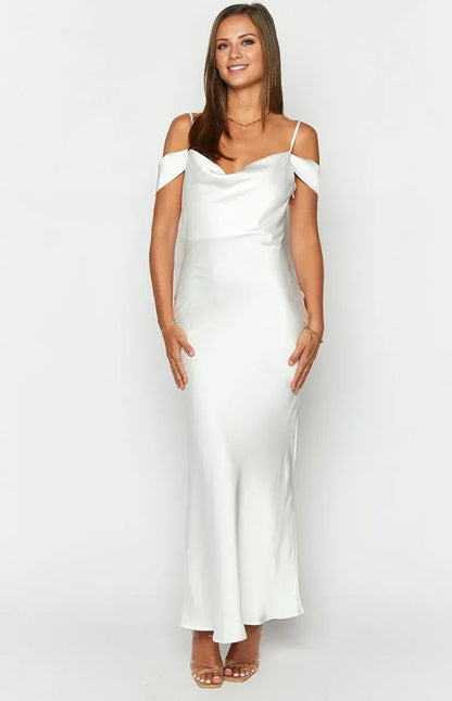 Graceful Stylish Refined Beautiful Timeless Elegant Satin Mermaid Sleeveless Long Prom Dress