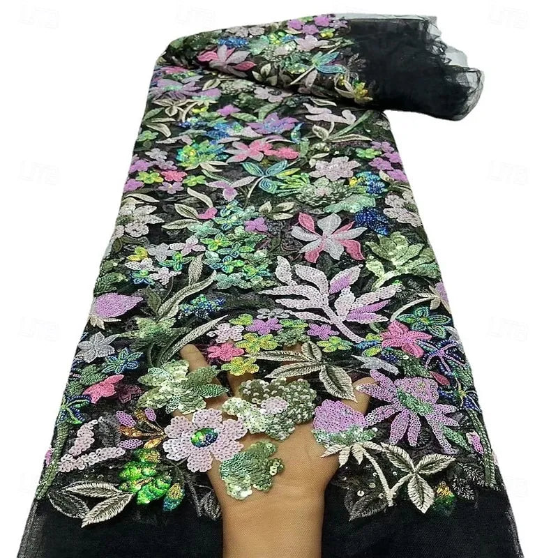 Elegant Black Satin A-Line Long Sleeve Floor-Length Mother of the Bride Dress