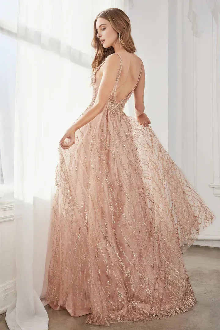 Beautiful Timeless Chic Elegant Blush Pink Tulle A-Line Sleeveless Floor-Length Prom Dress
