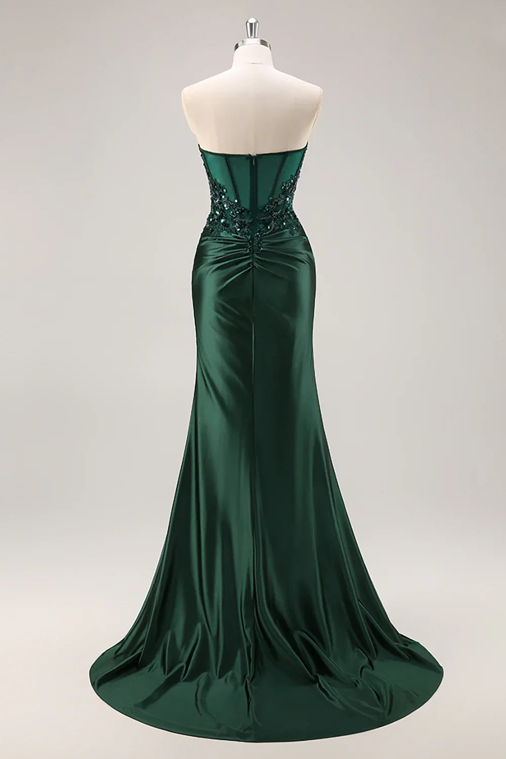 Special Occasion Sophisticated Graceful Stylish Refined Elegant Burgundy Satin Mermaid Sleeveless Prom Dress