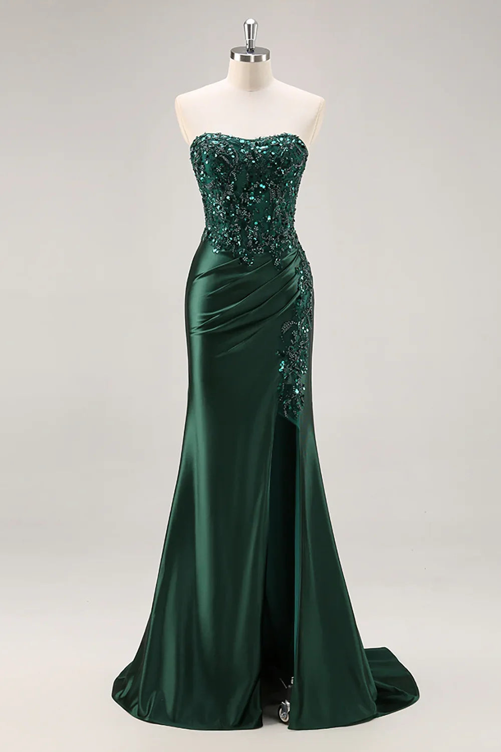 Special Occasion Sophisticated Graceful Stylish Refined Elegant Burgundy Satin Mermaid Sleeveless Prom Dress