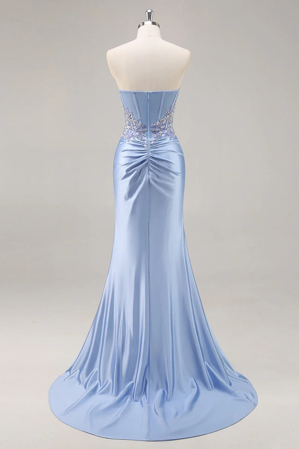 Special Occasion Sophisticated Graceful Stylish Refined Elegant Burgundy Satin Mermaid Sleeveless Prom Dress