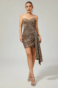 Stylish Refined Beautiful Timeless Special Occasion Elegant Sequin Sleeveless Mini Homecoming Dress
