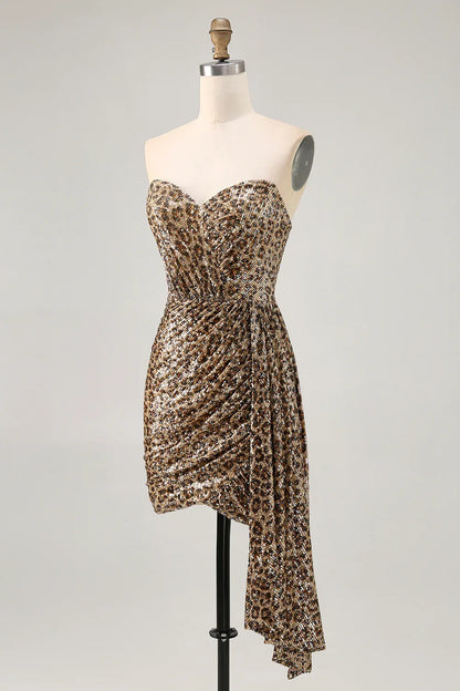Stylish Refined Beautiful Timeless Special Occasion Elegant Sequin Sleeveless Mini Homecoming Dress