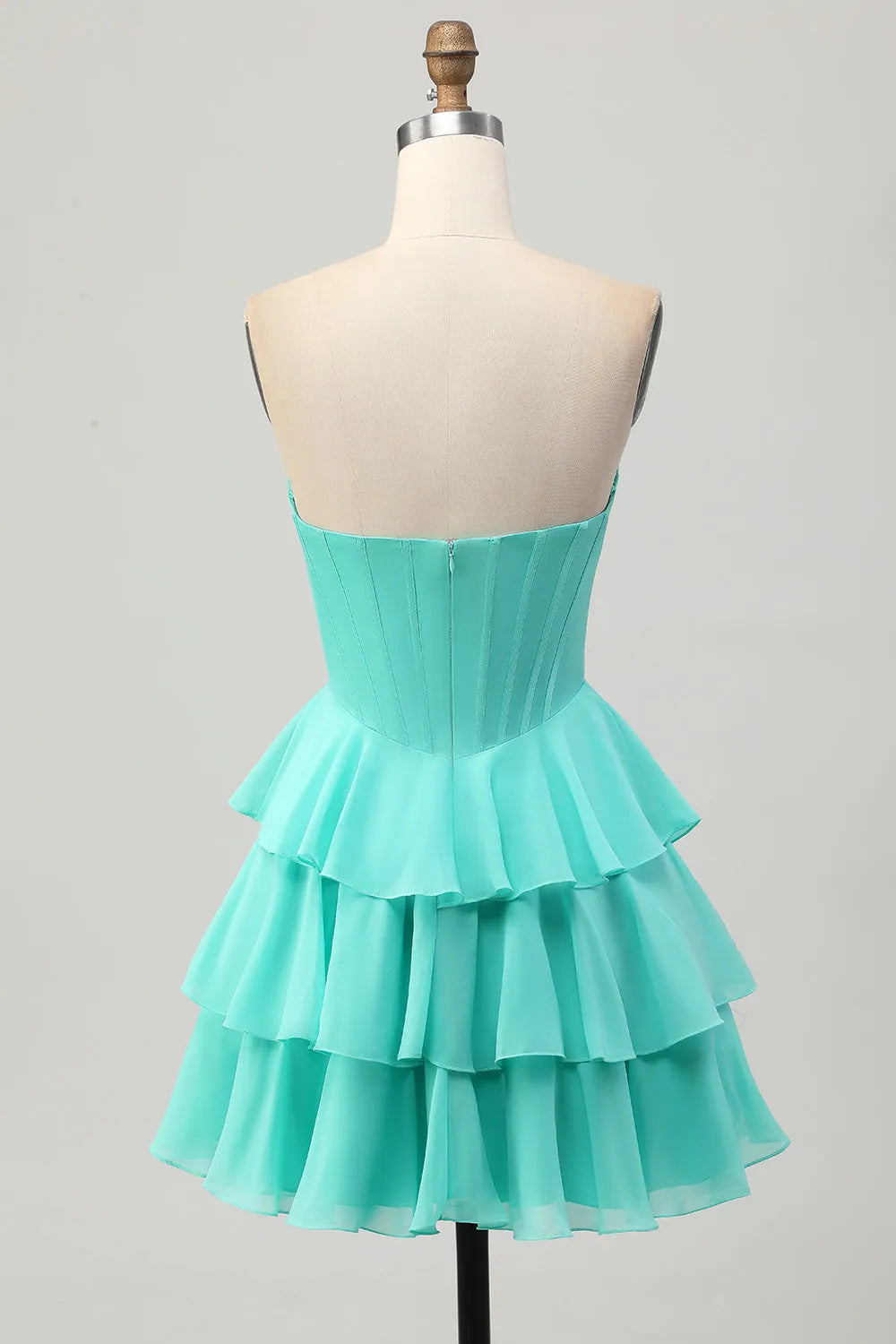 Yellow Sparkly Corset A Line Short Homecoming Dress with Beading