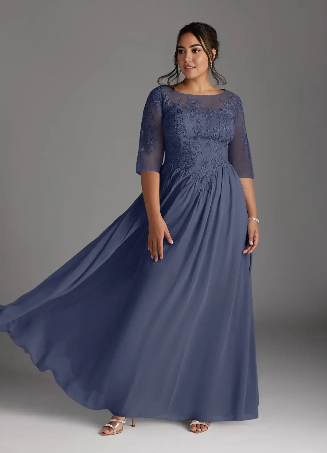 Refined Beautiful Timeless Chic Elegant Chiffon A-Line Mother of the Bride Dress