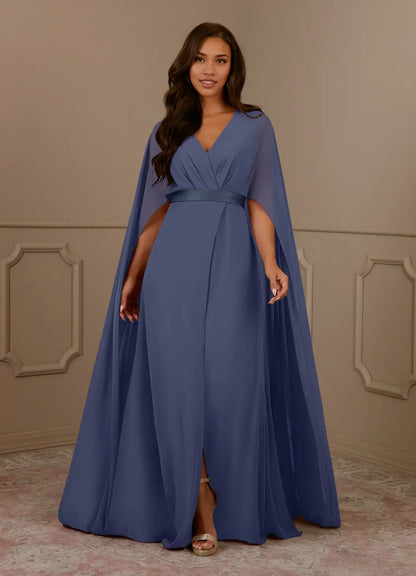 Elegant Red Chiffon A-Line V-Neck Pleated Mini Mother of the Bride Dress