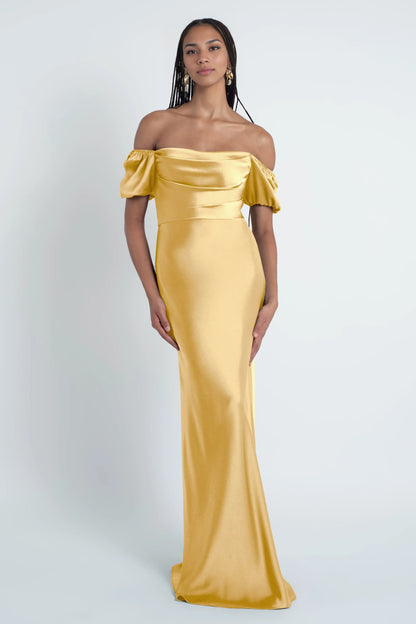 Refined Beautiful Timeless Elegant Satin Ball Gown Short Sleeve Short Evening Dress