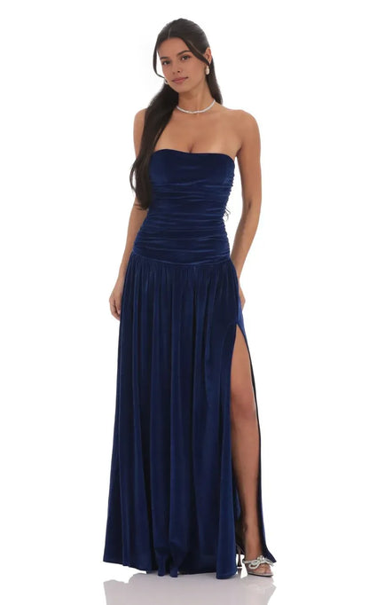 Special Occasion Sophisticated Graceful Stylish Elegant A-Line Strapless Sleeveless Floor-Length Prom Dress