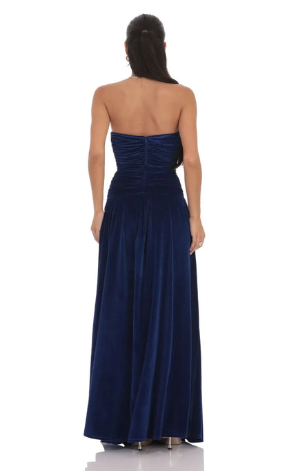 Special Occasion Sophisticated Graceful Stylish Elegant A-Line Strapless Sleeveless Floor-Length Prom Dress
