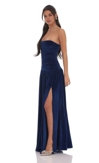 Special Occasion Sophisticated Graceful Stylish Elegant A-Line Strapless Sleeveless Floor-Length Prom Dress