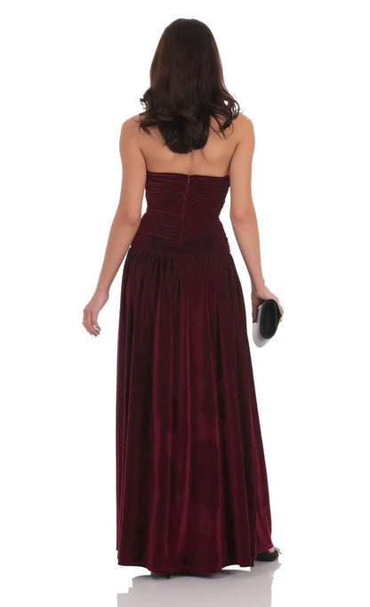 Special Occasion Sophisticated Graceful Stylish Elegant A-Line Strapless Sleeveless Floor-Length Prom Dress