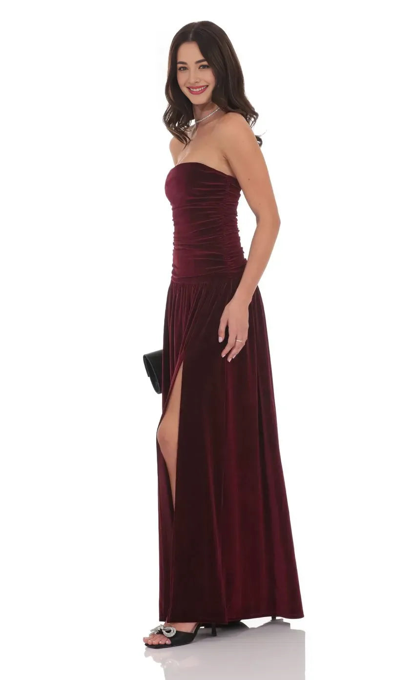 Special Occasion Sophisticated Graceful Stylish Elegant A-Line Strapless Sleeveless Floor-Length Prom Dress
