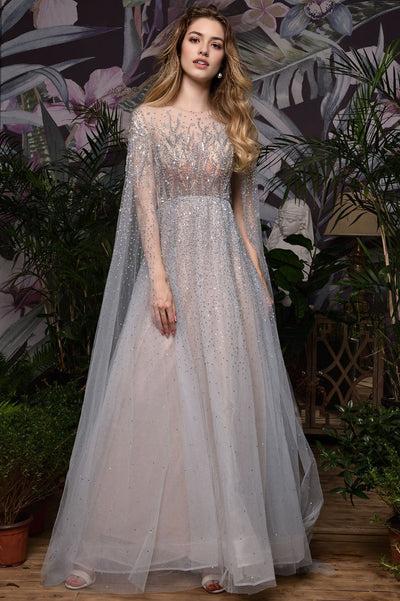 Wedding Dresses A Line Sweep Short Sleeves Jewel Neck Bridal Dresses