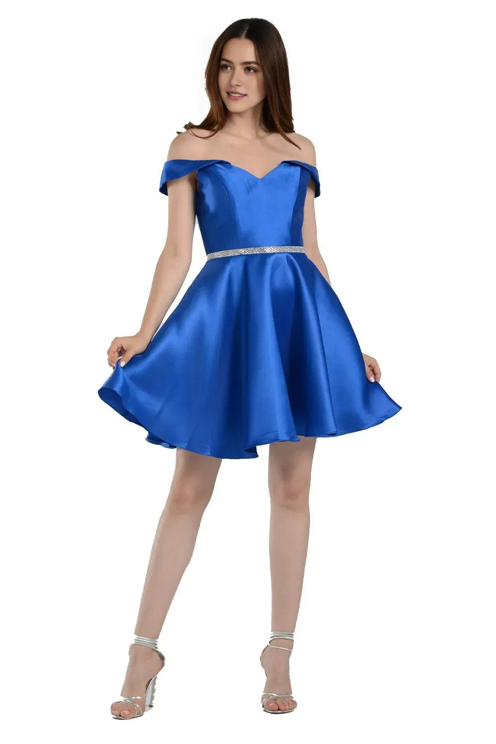 Yellow Sunny Off Shoulder Homecoming Dress with Bel Perfect for School Dance