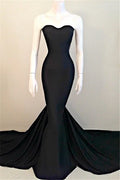 Black Sweetheart Trumpet New Arrival Evening Dresses Hottest Elegant Court Train Party Dresses