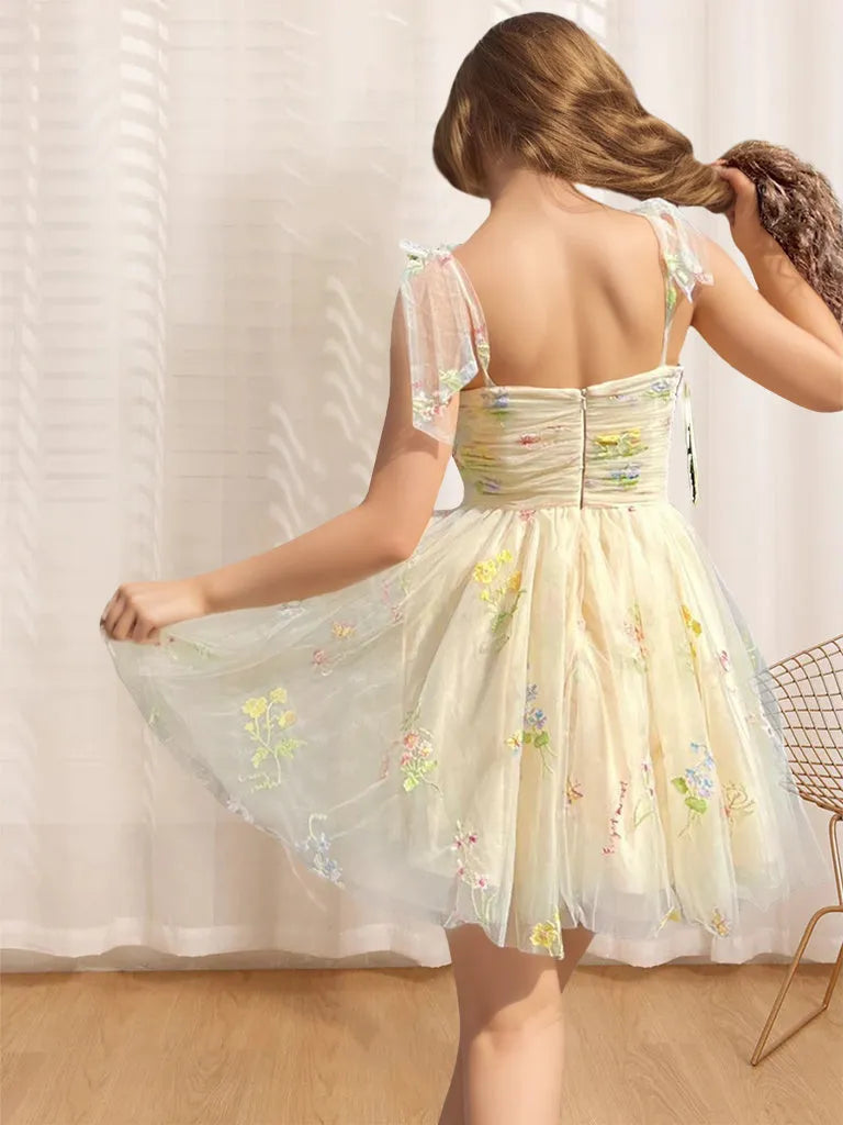 Sweetheart Sleeveless Short/Mini Party Dance Cocktail Homecoming Dress With Pleats Shoulder Straps