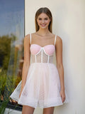 Black Sweetheart Spaghetti Straps Short Homecoming Dress