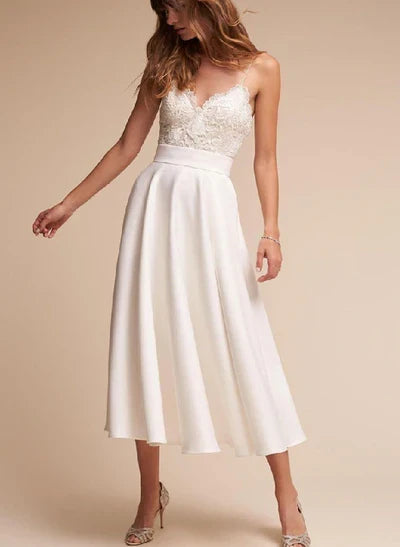 Tea-Length Short Reception Wedding Dresses