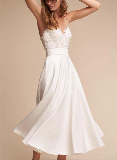 Tea-Length Short Reception Wedding Dresses