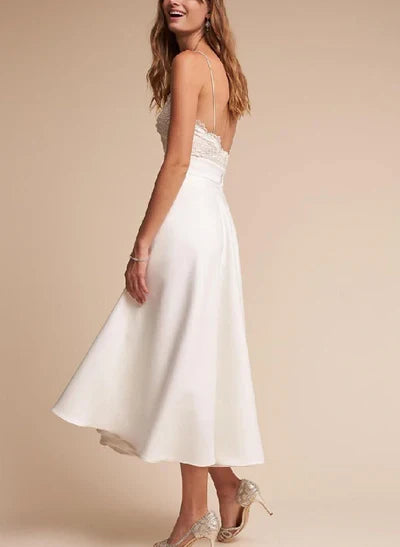 Tea-Length Short Reception Wedding Dresses