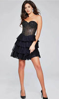 Black - Strapless Homecoming Dress