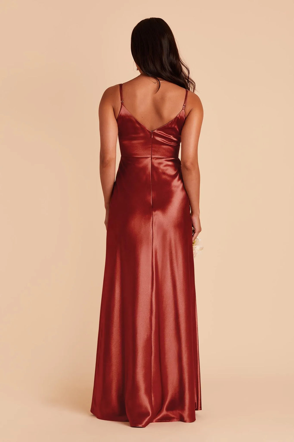 Burgundy Spaghetti Strap Prom Dresses in Deep V Neck Side Slit for Glamorous Balls