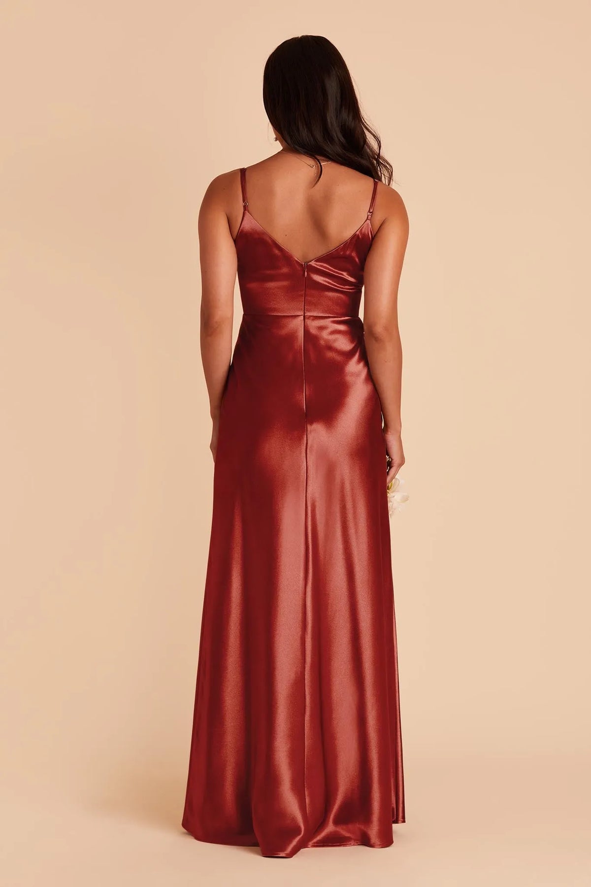 Burgundy Spaghetti Strap Prom Dresses in Deep V Neck Side Slit for Glamorous Balls