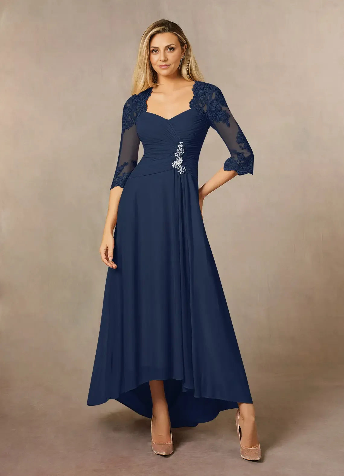 Special Occasion Sophisticated Elegant Lace Sheath Sweetheart Mother of the Bride Dress