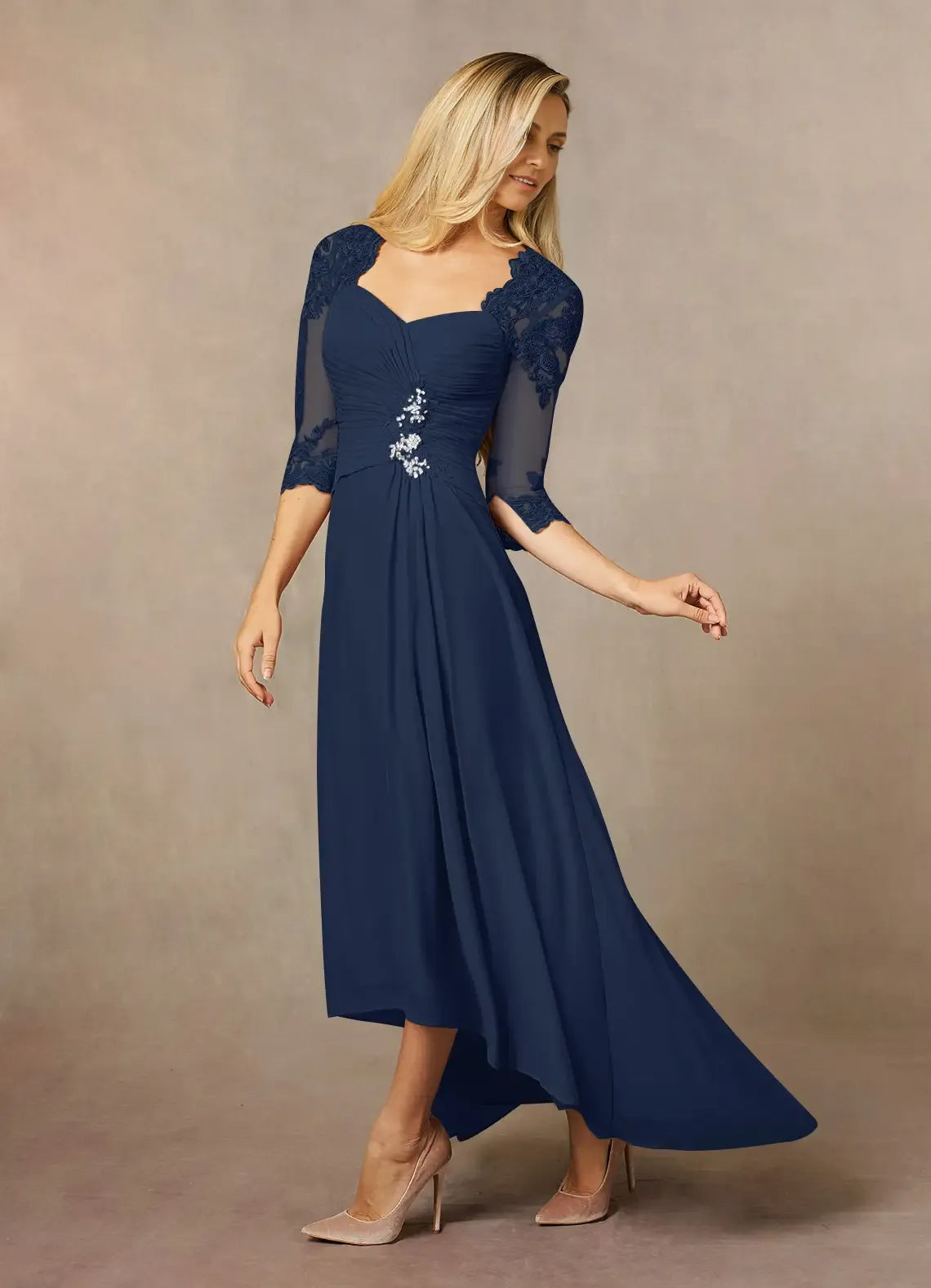 Special Occasion Sophisticated Elegant Lace Sheath Sweetheart Mother of the Bride Dress