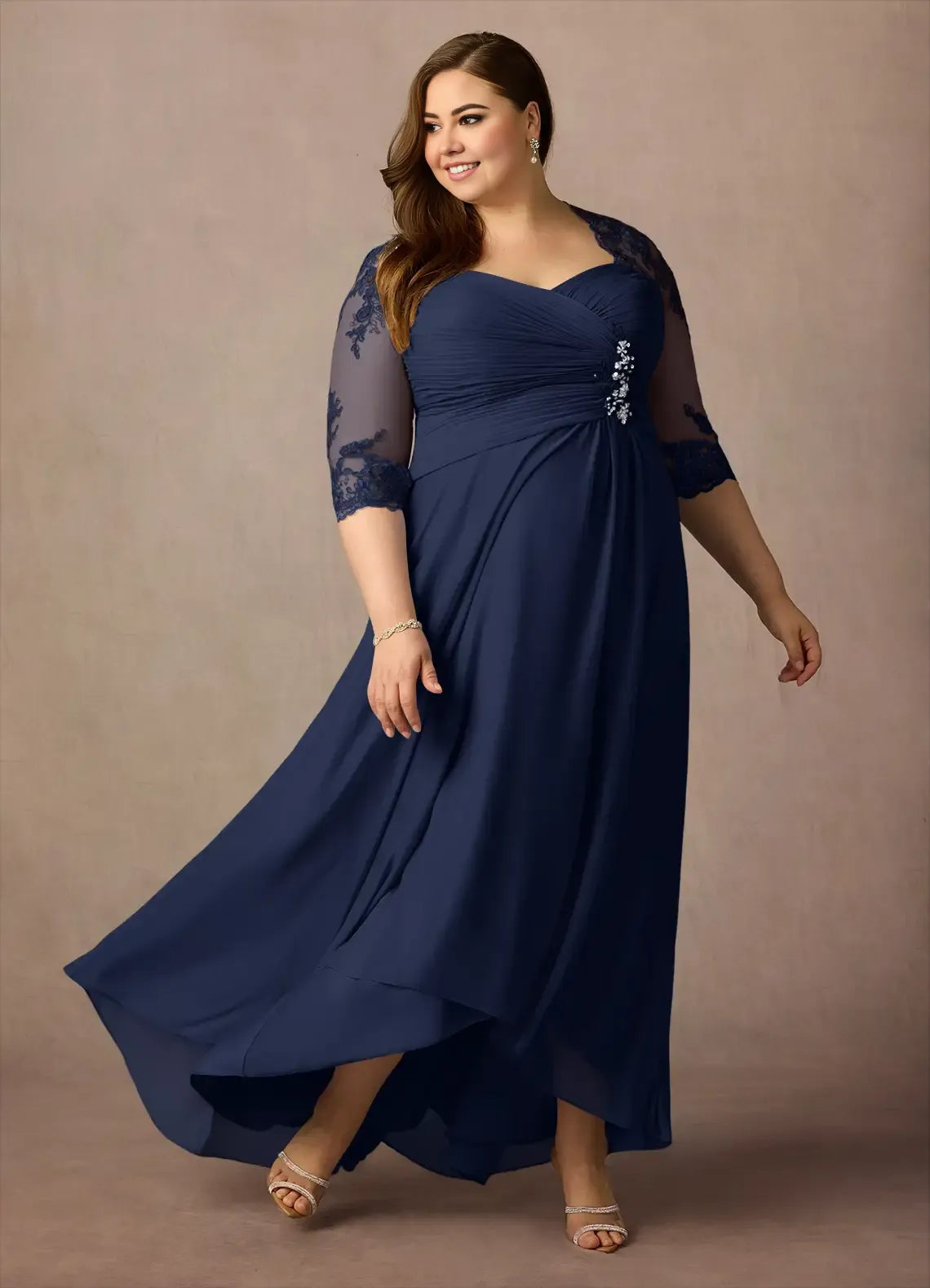 Beautiful Timeless Chic Elegant Lace Sheath Sweetheart Mother of the Bride Dress