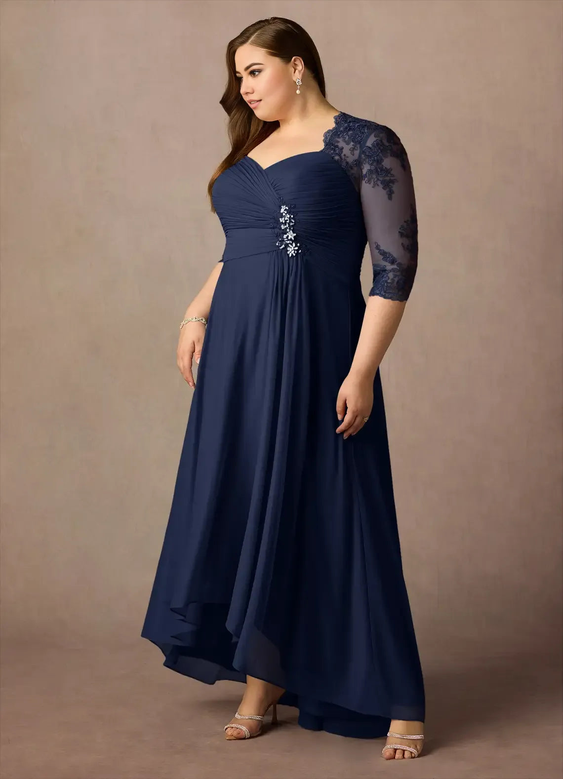 Beautiful Timeless Chic Elegant Lace Sheath Sweetheart Mother of the Bride Dress