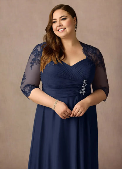 Beautiful Timeless Chic Elegant Lace Sheath Sweetheart Mother of the Bride Dress