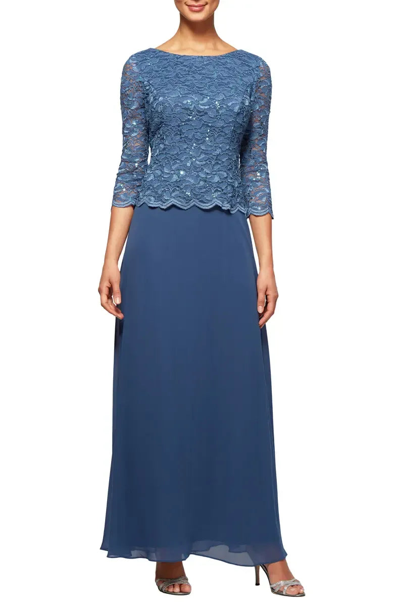 Elegant Red Chiffon A-Line Long Sleeve Floor-Length Mother of the Bride Dress