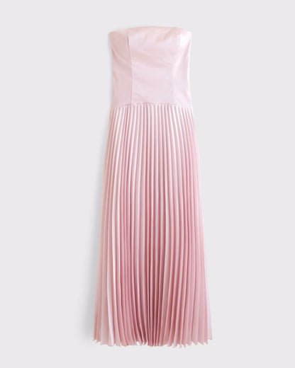 Sophisticated Graceful Stylish Refined Beautiful Timeless Elegant A-Line Strapless Sleeveless Prom Dress