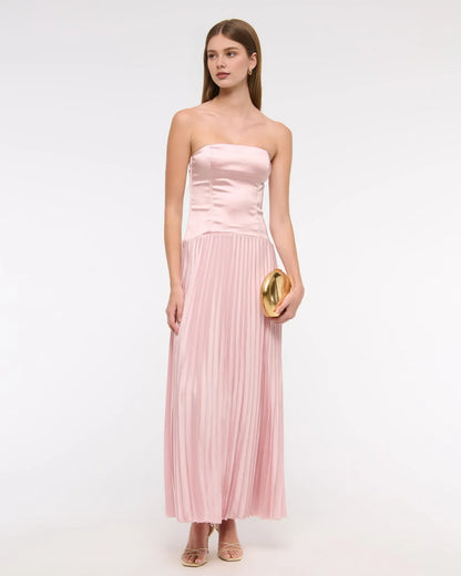 Sophisticated Graceful Stylish Refined Beautiful Timeless Elegant A-Line Strapless Sleeveless Prom Dress