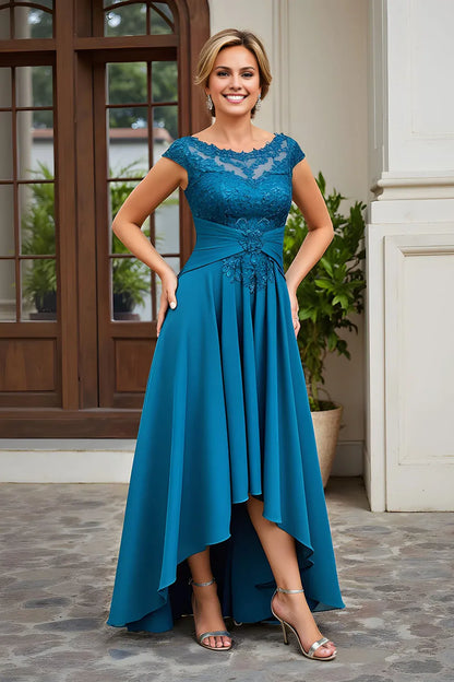 Stylish Refined Beautiful Elegant Red Chiffon Floor-Length Mother of the Bride Dress