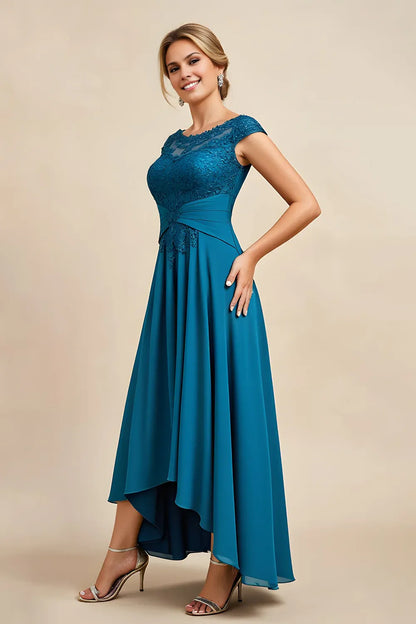 Stylish Refined Beautiful Elegant Red Chiffon Floor-Length Mother of the Bride Dress