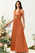 Sophisticated Graceful Stylish Refined Beautiful Timeless Elegant Satin Sleeveless Floor-Length Prom Dress