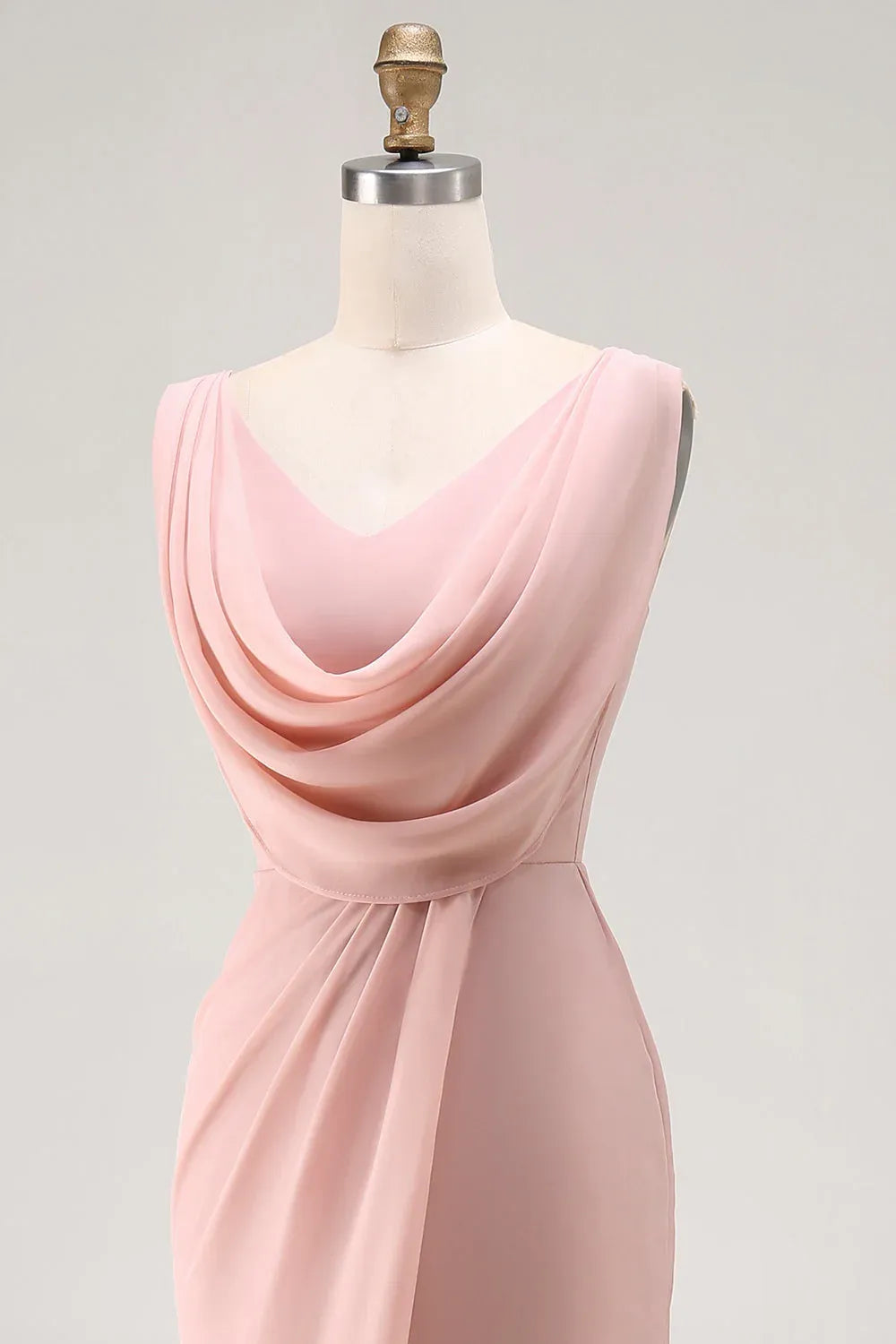 Graceful Stylish Refined Elegant Blush Pink Lace Sheath Sleeveless Floor-Length Prom Dress