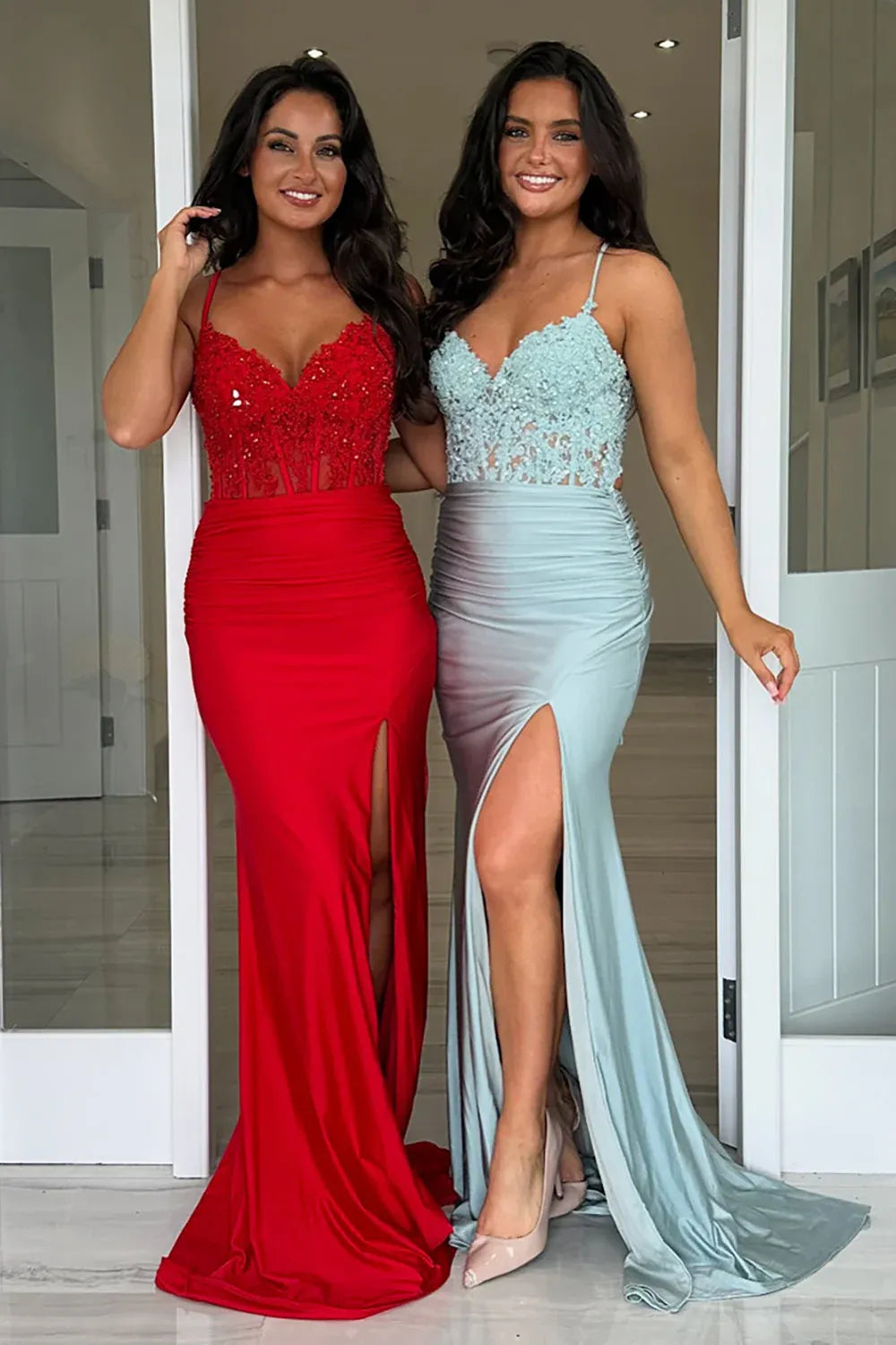 Refined Beautiful Timeless Chic Elegant Royal Blue Satin Mermaid Sleeveless Prom Dress