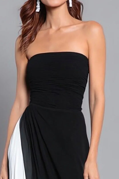 Beautiful Timeless Special Occasion Elegant Silver Lace Sheath Strapless Sleeveless Prom Dress