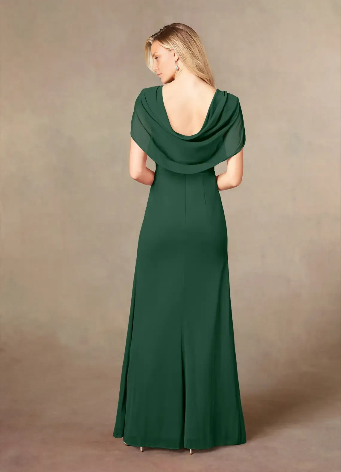 Beautiful Timeless Chic Elegant Mermaid V-Neck Pleated Mother of the Bride Dress