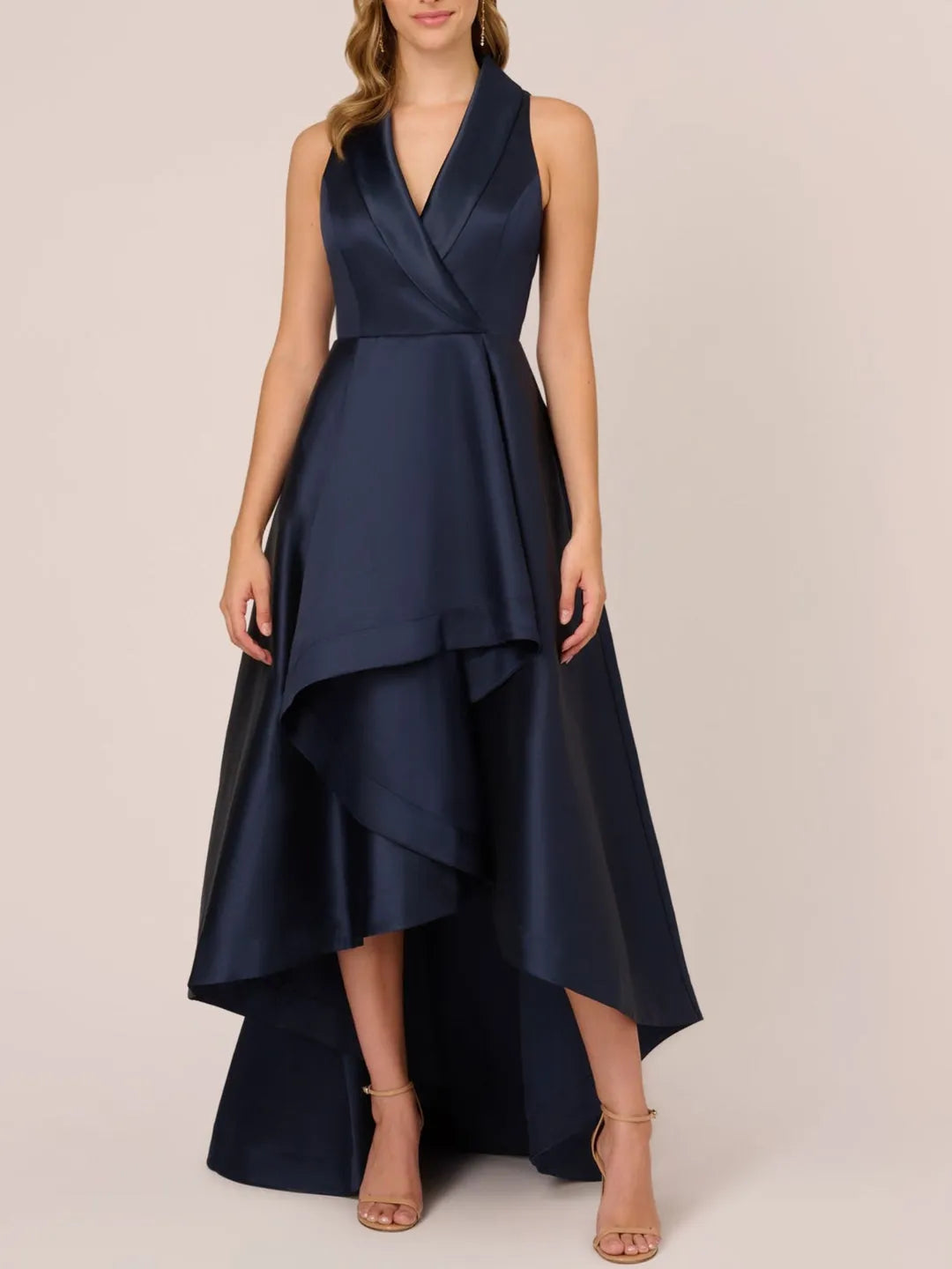V-Neck Sleeveless Asymmetrical Mother Of The Bride Groom Dresses