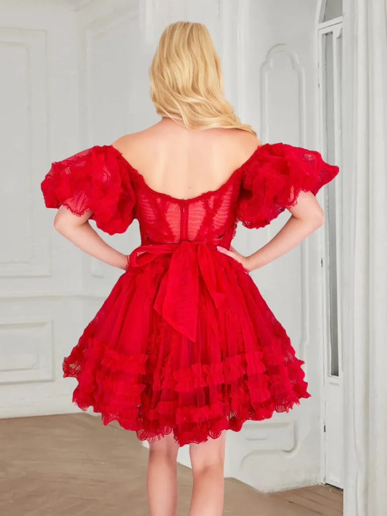 V-Neck Sleeveless Short/Mini Party Dance Cocktail Homecoming Dress