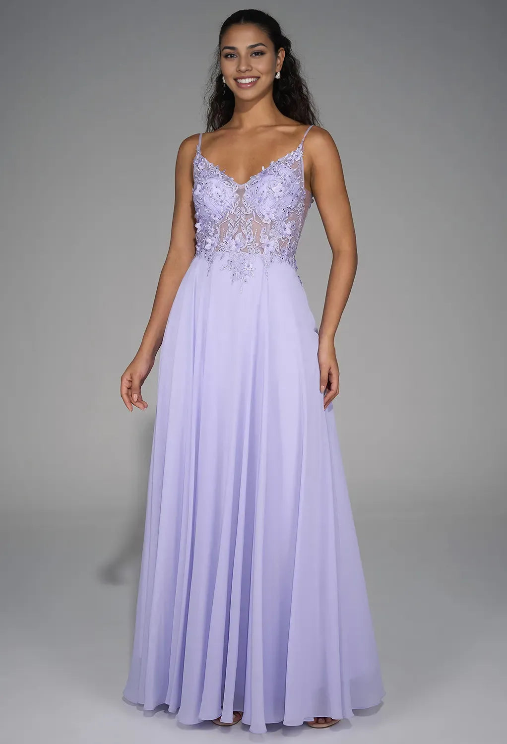 Refined Beautiful Timeless Special Occasion Elegant Tulle A-Line V-Neck Sleeveless Prom Dress