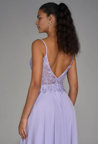 Refined Beautiful Timeless Special Occasion Elegant Tulle A-Line V-Neck Sleeveless Prom Dress