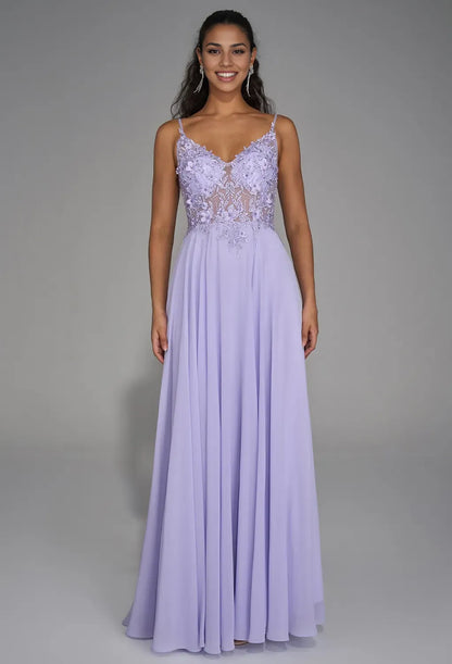 Refined Beautiful Timeless Special Occasion Elegant Tulle A-Line V-Neck Sleeveless Prom Dress